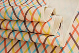 Yellow Stripes Stitching Premium Picnic Mat - Extra Thick & Waterproof Oxford Cloth Camping Blanket - 145x180cm - Front View