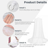 White Hanging Princess Bed Canopy Mosquito Net - Dome Bedding for Dorm Rooms & Bedrooms (Fits 1.8m-2m Beds) - Top-Down View