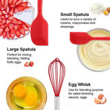 Black 10-Piece Premium Silicone Kitchen Utensil Set - Heat Resistant, Non-Stick Cookware - Rear View