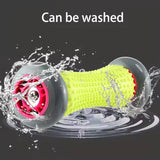 Green And Grey Foot Massage Roller - Plantar Fasciitis & Muscle Relief Tool - Rear View