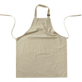 Khaki Waterproof & Oil-Proof Apron - Adjustable Kitchen Apron with Pockets - Front View