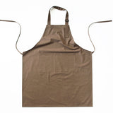 Brown Waterproof & Oil-Proof Apron - Adjustable Kitchen Apron with Pockets - Front View