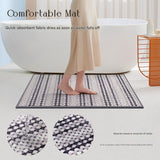 Black Safe & Dry Bathroom Mat - Non-Slip Absorbent Bath Rug 40x60cm - Side View