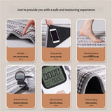 Black Safe & Dry Bathroom Mat - Non-Slip Absorbent Bath Rug 50x80cm - Top-Down View