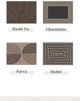 50*80cm Brown Style 6 Geometric Patterns Outdoor Entryway Mat - Non-Slip Welcome Rug for Front Door - Close-Up Angle