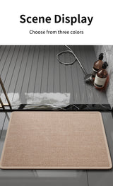 Red Quick Dry Bathroom Rug - Non-Slip PVC Foam, Super Absorbent, 40x60cm - Low Angle