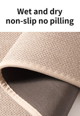 Red Quick Dry Bathroom Rug - Non-Slip PVC Foam, Super Absorbent, 50x80cm - Side View