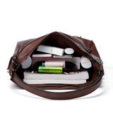 Khaki Spacious & Stylish  PU Leather Tote Bag -  Versatile Shoulder/Crossbody - Close-Up Angle