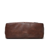 Dark Red Spacious & Stylish  PU Leather Tote Bag -  Versatile Shoulder/Crossbody - Rear View