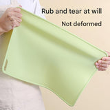 2 Pcs Yellow Safe & Durable Silicone Placemat - Heat Resistant, Spill-Proof Table Protector for Kids & Adults(30*40CM) - Front View