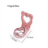 3 Pcs Pink Heart Sandwich Maker Sealer - DIY Toast Pocket Bread Cutter & Sealer Mold (PP + 304 Stainless Steel) - 45-Degree Angle