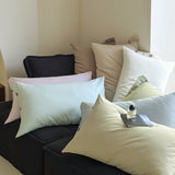 Purple Pinstripe Long Staple Cotton Sateen Pillowcase Set - Jacquard Striped, Pure Cotton, 48x74cm (Pair) - Side View