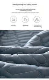 Cyan Cooling latex texture Pillowcase Set - Latex Feeling, Solid Color, 48x74cm (Pair) - Front View