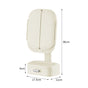 Milky White LED Lighted Tri-Fold Makeup Mirror with Storage Drawer & Magnification(USB Charging Port)