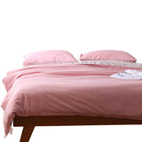 Mint Green And Grey Stitching Ultra-Soft Solid Color 4-Piece Bedding Set - Queen Size(Suitable for 2m bed) - 45-Degree Angle