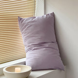 Yellow 100% Cotton Pillowcase Set - Envelope Closure(without pillow core) - Top-Down View