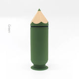Green Creative Silicone Pencil Case - High-Value Stationery  - Large Capacity Desk Organizer