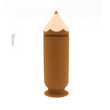 Brown Creative Silicone Pencil Case - High-Value Stationery  - Large Capacity Desk Organizer