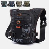 Blue Rugged Polyester Waist Pack - Stylish, Multi-Compartment Crossbody Bag for Outdoor Adventures - Front View