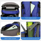 Red High-Capacity Nylon Hiking Backpack - Durable, Multi-Functional Outdoor Travel Pack - Rear View