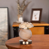 Champagne Dreamy Rose Planet Lamp Night Light - Elegant 21cm USB-Charged 3-Color Touch Dimming Decor Gift - Top-Down View