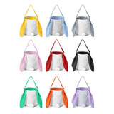 White Adorable Easter Bunny Ear Tote Bag - Stylish Rabbit-Themed Candy Bag - Rear View