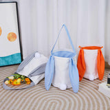 Orange Adorable Easter Bunny Ear Tote Bag - Stylish Rabbit-Themed Candy Bag - Front View