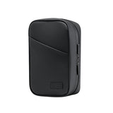 Black Premium PU Leather Multi-Functional Travel Cable Organizer - Waterproof Digital Storage Pouch