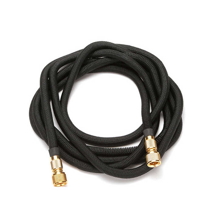 50FT Black Expandable Garden Hose without Spray Gun - High-Pressure TPE Watering & Car Wash Tool