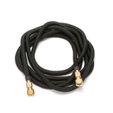 50FT Black Expandable Garden Hose without Spray Gun - High-Pressure TPE Watering & Car Wash Tool - Top-Down View