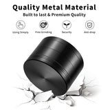 Pink Premium 4-Layer Zinc Alloy Herb Grinder - Magnetic Lid & Fine Grinding, 63mm, 162g - Top-Down View