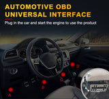 Black and Red OBD2 Scanner Car Diagnostic Tool - Engine Fault Code Reader - Top-Down View