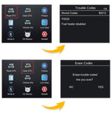 Black and Red OBD2 Scanner Car Diagnostic Tool - Engine Fault Code Reader - Rear View