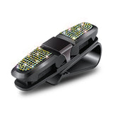 6 Pcs Colored Luxury Rhinestone Car Sun Visor Glasses Clip - Multi-Functional, 180? Rotatable, ABS Material