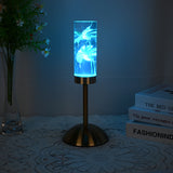 Daisy Eternal Flower Acrylic Table Lamp - Color-Changing LED, USB Rechargeable, Touch Control - Side View
