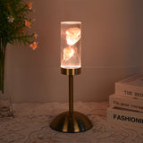 Dandelion Grass Eternal Flower Acrylic Table Lamp - Color-Changing LED, USB Rechargeable, Touch Control - Front View