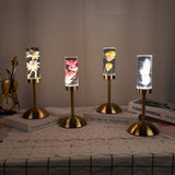 Dandelion Grass Eternal Flower Acrylic Table Lamp - Color-Changing LED, USB Rechargeable, Touch Control