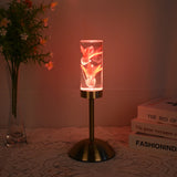 lily Eternal Flower Acrylic Table Lamp - Color-Changing LED, USB Rechargeable, Touch Control - Side View
