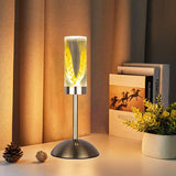 Wheat Ears Eternal Flower Acrylic Table Lamp - Color-Changing LED, USB Rechargeable, Touch Control - Side View