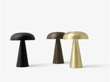 Bronze Metal Mushroom Table Lamp - Rechargeable Touch Control Ambient Light with Remote - Side View