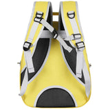 Grey Stylish Transparent PVC Pet Carrier Backpack - Large Capacity, Multi-Use for Birds & Cats(Including Wooden Stick) - Rear View