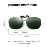 2 Pcs Brown-Pink Gradient Polarized Clip-On Sunglasses - Day & Night Use, Frameless Polygon Design for Fishing & Driving - 45-Degree Angle