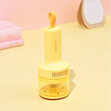 Yellow Portable Wireless Car Vacuum Cleaner - USB Rechargeable, High Suction, Compact Design for Home & Keyboard Cleaning