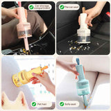 Yellow Portable Wireless Car Vacuum Cleaner - USB Rechargeable, High Suction, Compact Design for Home & Keyboard Cleaning - Top-Down View