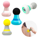 2 Pcs Blue Mini Massage Gun - 6-Speed Muscle Relaxer, USB Rechargeable, Portable Fascia Massager for Home Use - Front View