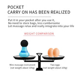 2 Pcs Blue Mini Massage Gun - 6-Speed Muscle Relaxer, USB Rechargeable, Portable Fascia Massager for Home Use - Low Angle