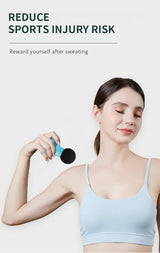 2 Pcs Yellow Mini Massage Gun - 6-Speed Muscle Relaxer, USB Rechargeable, Portable Fascia Massager for Home Use