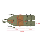 Green And Beige Gardening Leg Apron - Oxford Fabric, Multi-Pocket, Extended Design, 118x45cm, 450g - Rear View