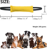 Yellow Durable 2-Pack Tug-of-War Dog Training Toy - Tear-Resistant, Safe & Interactive for All Breeds - Front View