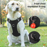 Size S Red Reflective No-Pull Dog Harness - Adjustable & Durable for Large Breeds, Anti-Escape Design - Side View